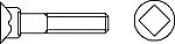 Болты DIN 608 с потайной головкой и низким квадратным подголовником
