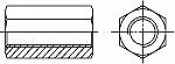 Гайки DIN 6334 переходные шестигранные удлиненные