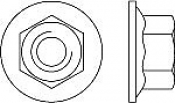 Гайки DIN 6923 (EN 1661, 14218) шестигранные с буртиком