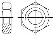 Гайки DIN 936 (EN ISO 4035, 8675) низкие шестигранные с фаской