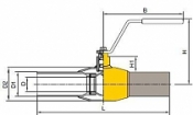 Шаровый кран Naval для природного газа - приварной